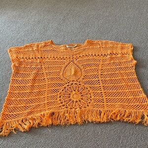 Trina Turk Vibrant Orange Crochet Top